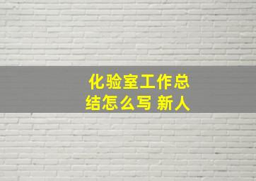 化验室工作总结怎么写 新人